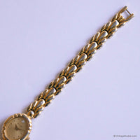 Vintage Dainty Bulova Watch for Ladies | Gold-tone Oval Wristwatch