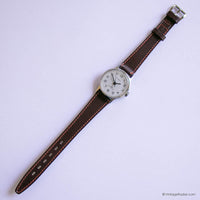 Classic Vintage White-Dial Timex Mechanical Watch for Women