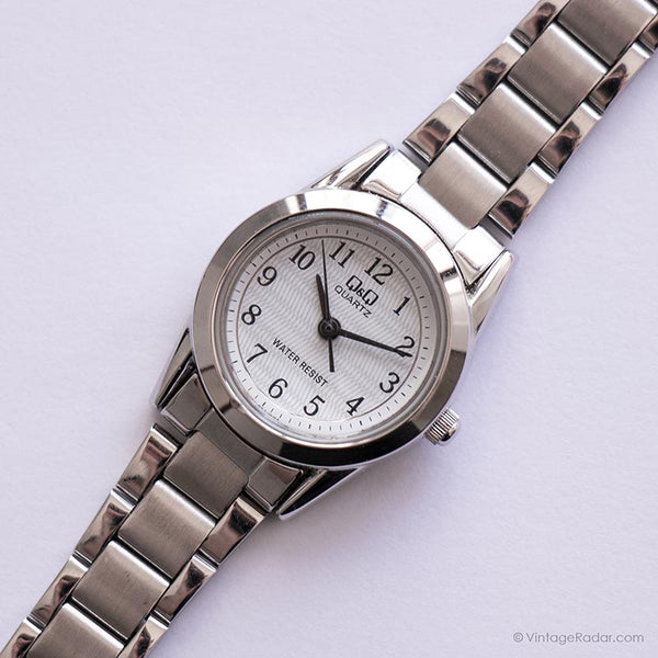 Q & Q vintage por Citizen Acero reloj para ella | Reloj de pulsera de dial con textura