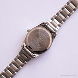 Vintage Q&Q by Citizen Steel Watch for Her | Textured Dial Wristwatch