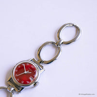 Cadran rouge ultra rare des années 80 Timex montre | Rétro Timex montre Pour les femmes