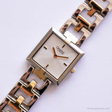 Vintage 2006 Rectangular Caravelle by Bulova A6 Watch | Ladies Two-tone Watch