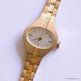 Gold-tone Mechanical Ladies Timex Watch | Vintage Timex Dress Watch - Vintage Radar