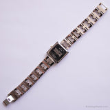 Vintage 2006 Rectangular Caravelle by Bulova A6 Watch | Ladies Two-tone Watch