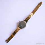 Gold-tone Mechanical Ladies Timex Watch | Vintage Timex Dress Watch - Vintage Radar