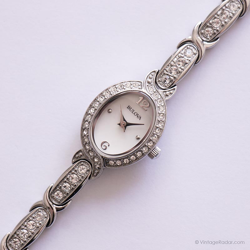 bulova silver dial dress watch 96L005 Bulova Women's Classic Watch