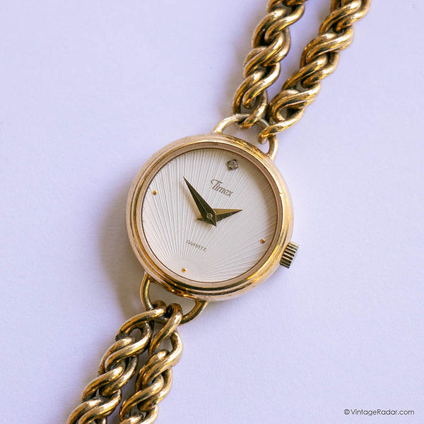 Gold-tone Vintage Timex Watch for Ladies | 90s Classic Timex Watch - Vintage Radar