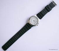 Vintage Silver-tone Timex Watch for Men | 40mm Large Timex Date Watch - Vintage Radar