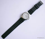 Vintage Silver-tone Timex Watch for Men | 40mm Large Timex Date Watch - Vintage Radar