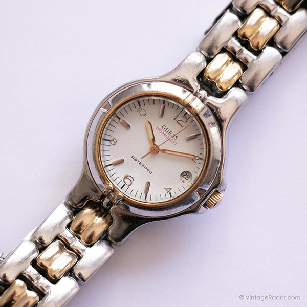 Vintage Guess Waterpro Watch for Women | Branded Two-tone Date Watch