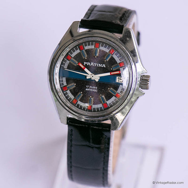 نادر Pratina 17 Rubis Mechanical Vintage Watch | ساعة مقاومة للماء