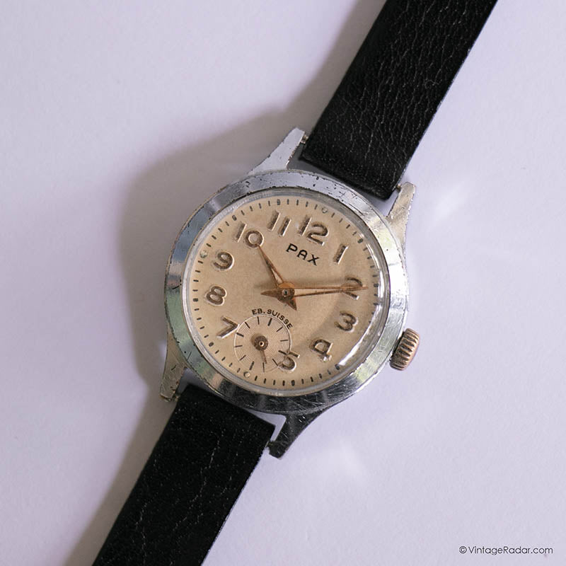 Montre Vintage Pax Femme - Bracelet Jonc Argent Massif - Mécanique Manuelle - Occasion