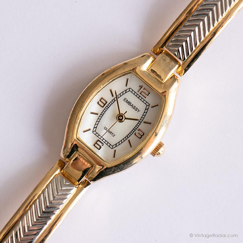 Vintage Mother of Pearl Dial Watch by Embassy | Japan Quartz  display picture 2