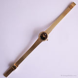 Vintage pequeño Gruen reloj para damas | Moda de marcación negra reloj