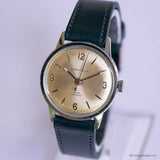 Vintage Caravelle by Bulova Mechanical Watch for Men with Navy Strap