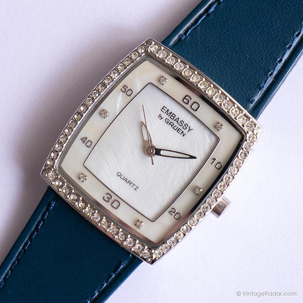 Jahrgang Embassy von Gruen Kleid Uhr | Elegantes rechteckiges Zifferblatt Uhr