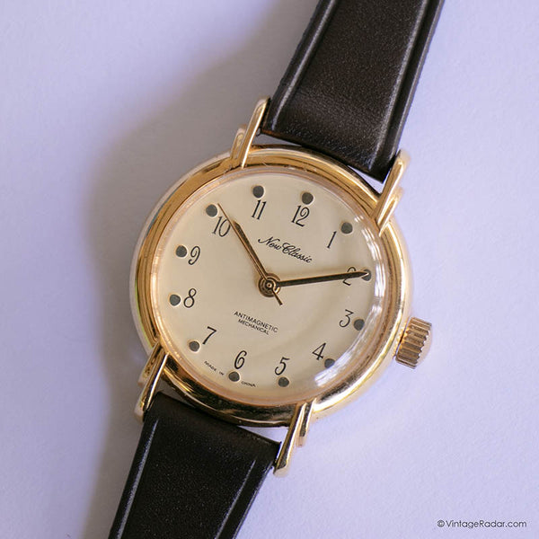 Estilo francés antimagnético vintage reloj | Relojes mecánicos de los 90
