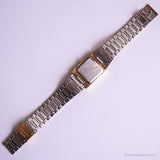 Vintage rectangular Gruen reloj | Acero de tono de oro reloj para damas