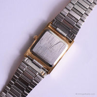 Vintage rectangular Gruen reloj | Acero de tono de oro reloj para damas