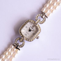 Elegante vintage Gruen Mini orologio | Crystals Dress Watch for Women