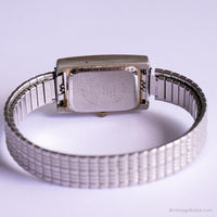 Vintage Gruen Pearl Dial Watch | Ladies Japan Quartz Rectangular Watch