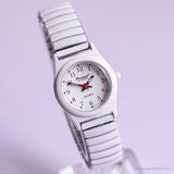 Blanco vintage Gruen reloj para ella | Japón cuarzo casual reloj