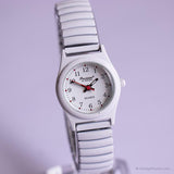 Blanc vintage Gruen montre Pour elle | Japan Quartz occasionnel montre
