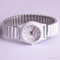 Vintage White Gruen Uhr für sie | Japan Quartz Casual Uhr