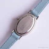 Vintage Blue Dial Uhr mit Wagen | Ovales Zifferblattstahl Uhr von Timex