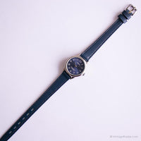 Chariot à cadran bleu vintage montre | Timex Quartz montre Pour dames