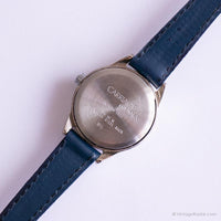 Carro de dial azul vintage reloj | Timex Cuarzo reloj para damas