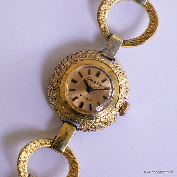 Glashutte 17 Rubis mecánico reloj para mujeres | Damas vintage reloj