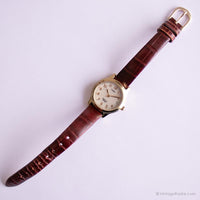 Ancien Timex CR 1216 Cell montre | Cadran perlé-or montre pour elle
