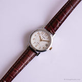 Vintage Timex CR 1216 CELL Watch | Textured White Dial Watch for Her