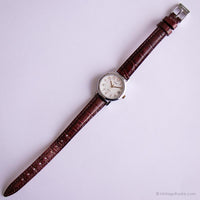 Ancien Timex CR 1216 Cell montre | Cadran blanc texturé montre pour elle