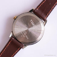 Vintage zweifarbig Timex CR1216 -Zelle Uhr | Gelegenheitsanalog Uhr für Sie