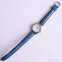 Jahrgang Timex CR1216 -Zelle Uhr | Blauer Riemen Uhr für Damen