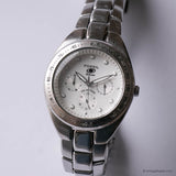 Vintage Fossil Blue Watch for Men | Silver-tone Fossil Tachymeter Watch
