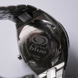 Vintage Fossil Blue Watch for Men | Silver-tone Fossil Tachymeter Watch