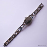 Fossil Silver-Tone Vintage Quartz Watch | Tiny Ladies Tank Watch