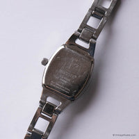 Fossil Silver-Tone Vintage Quartz Watch | Tiny Ladies Tank Watch