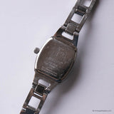 Fossil Silver-Tone Vintage Quartz Watch | Tiny Ladies Tank Watch