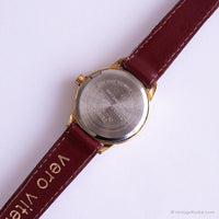 Jahrgang Timex Indiglo Uhr für Damen | Burgund -Gurt -Quarz Uhr