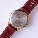 Vintage Timex Indiglo Watch for Ladies | Burgundy Strap Quartz Watch