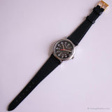 Cadran noir vintage Timex montre Pour les hommes | 24h Quartz à cadran analogique montre