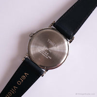Dial negro vintage Timex reloj para hombres | Cuarzo de dial analógico de 24 h reloj