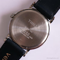 Vintage Black Dial Timex Watch for Men | 24H Analog Dial Quartz Watch