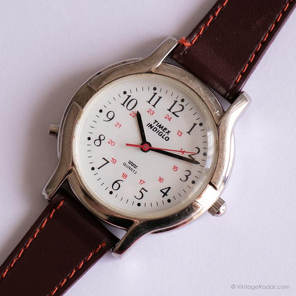 Jahrgang Timex Indiglo Cr 1025 -Zelle Uhr | Light-up 24H-Zifferblatt Uhr