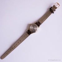 Vintage ▾ Timex CR 1216 Cell Y3 Watch | Orologio cinghia in pelle marrone