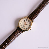 Vintage Gold-Ton Timex Quarz Uhr | Datumsanzeige Uhr für Frauen